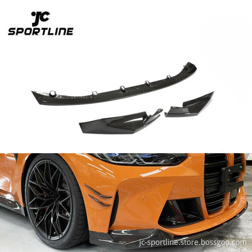 Dry Carbon G8x M3/M4 Front Bumper Splitters for BMW G80/G82/G83 Competition 2021-2023